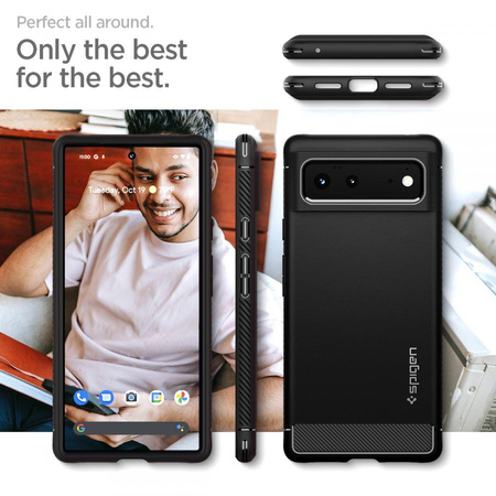 SPIGEN RUGGED ARMOR GOOGLE PIXEL 6 MATTE BLACK