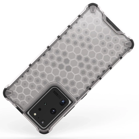 HURTEL ETUI PANCERNE DO SAMSUNG GALAXY S22 ULTRA HONEYCOMB Z ŻELOWĄ RAMKĄ
