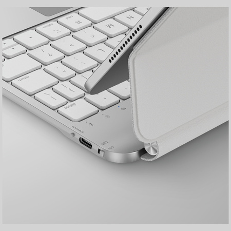 Etui UNIQ Venno Pro Magnetic Smart       z klawiaturą do iPad Air 11" (2024/25) | Air 10.9" (2022/20) | iPad Pro 11" (2022/21) biały