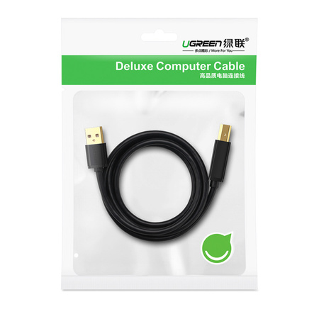 Ugreen kabel przewód do drukarki USB-A - USB-B 5Gb/s 2m czarny (US210)