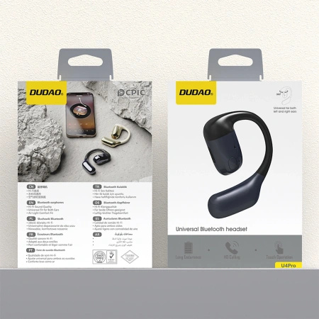 Słuchawka zauszna Dudao U4Pro Bluetooth uniwersalna do obu uszu - czarna
