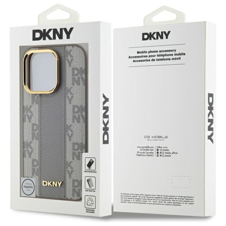 DKNY ETUI HARDCASE DO IPHONE 14 PRO 6.1 LEATHER CHECKERED MONO PATTERN