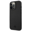 Mercedes MEHCP13LMBLBK iPhone 13 Pro / 13 6,1" czarny/black hardcase Leather Meshed Metal Logo