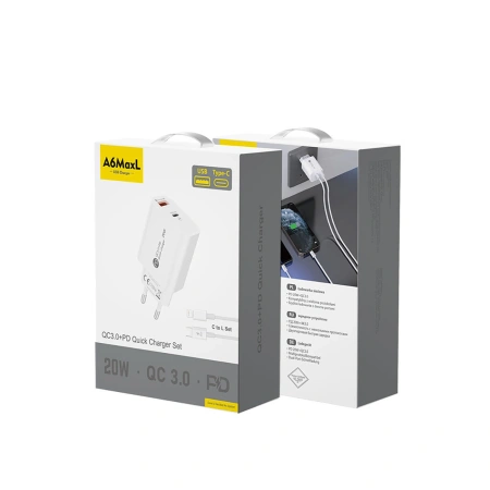 HURTEL ŁADOWARKA USB-A Z KABLEM DO LIGHTNING 1M DO IPHONE 11 12 13 14 20W