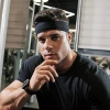 Elastyczna materiałowa opaska na głowę do biegania fitness różowa