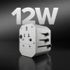 Adapter podróżny SBS TEADAPTUSBTCUNI USB-C USB-A uniwersalny - biały