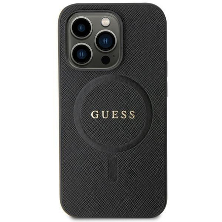 Etui Guess GUHMN61PSAHMCK na iPhone 11 / Xr - czarne Saffiano MagSafe