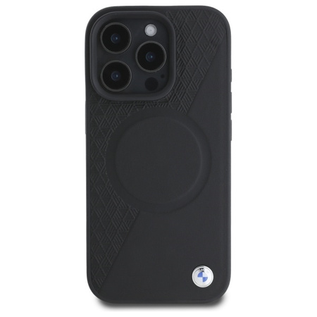 BMW BMHMP16X23RTPK iPhone 16 Pro Max     6.9 czarny/black hardcase Sign Leather Half Textured And Circle MagSafe