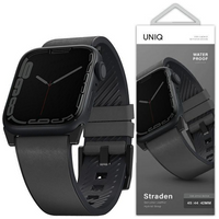 Etui Uniq pasek Straden na Apple Watch 1/2/3/4/5/6/7/8/SE/SE2/Ultra 42/44/45/49mm. Leather Hybrid Strap grey/szary