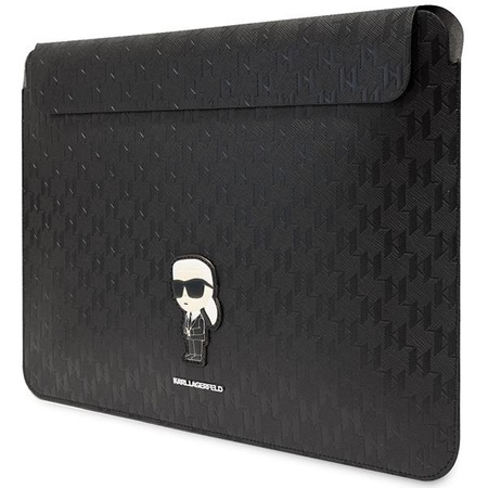 Etui Karl Lagerfeld Saffiano Monogram Ikonik KLCS14SAKHPKK na laptopa 14" - czarne