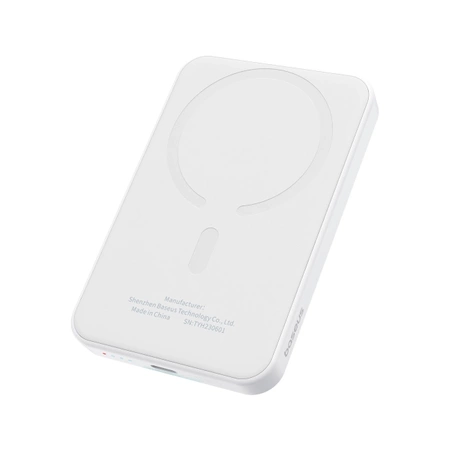 Mini powerbank Baseus 5000mAh 20W + kabel USB-C (20V/3A) - biały