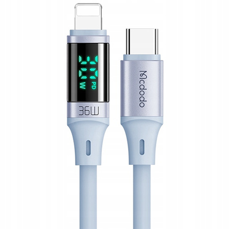 Mcdodo Kabel, USB-C, do iPhone, Digital Pro, 36W, 1.2m, niebieski