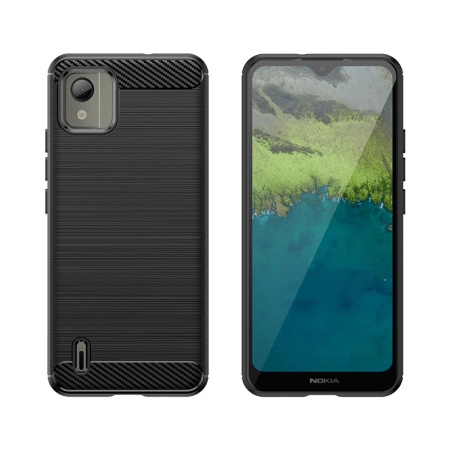 HURTEL ETUI SILIKONOWE CARBON CASE DO NOKIA C110 OCHRONA PRZECIW UDERZENIOM