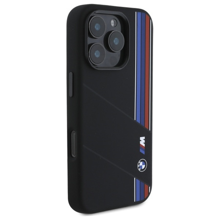 BMW ETUI HARDCASE DO IPHONE 16 PRO MAX 6.9 DO MAGSAFE SILICONE CUT TRICOLOR