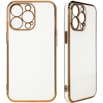 HURTEL ETUI CASE POKROWIEC ŻELOWY DO XIAOMI REDMI NOTE 11 ZŁOTA RAMKA