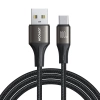 Kabel Joyroom Light-Speed Series SA25-AC6 USB-A / USB-C szybki transfer 100W 1.2m - czarny