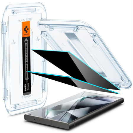 SPIGEN SZKŁO HARTOWANE GLAS.TR EZ FIT DO GALAXY S24 ULTRA Z FILTREM PRIVACY