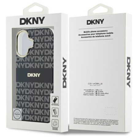 DKNY ETUI DO IPHONE 16 6.1 HARDCASE Z WZOREM I PASKIEM DLA MIŁOŚNIKÓW STYLU