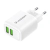 WOZINSKY ŁADOWARKA 2X USB-A 2,4A DO TELEFONÓW I URZĄDZEŃ BIAŁA KOMPAKTOWA