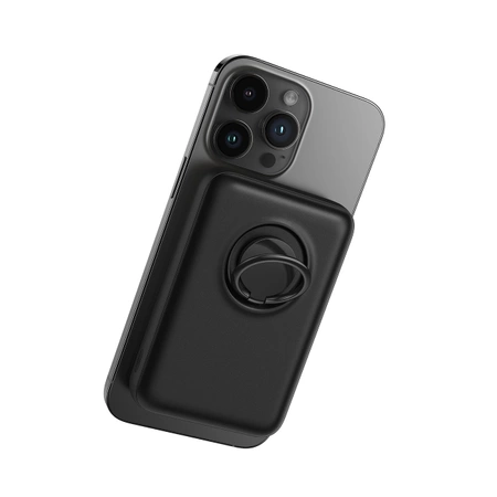 Powerbank bezprzewodowy 10000mAh Joyroom JR-W050 20W MagSafe z ringiem i podstawką - czarny