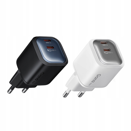 MCDODO SZYBKA ŁADOWARKA SIECIOWA DO TELEFONU ZASILACZ 2X USB-C PD GAN 45W