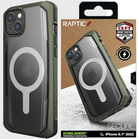 Raptic X-Doria Secure Case etui iPhone 14 Plus z MagSafe pancerny pokrowiec zielony