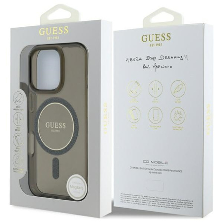 GUESS ETUI HARDCASE DO IPHONE 16 PRO MAX 6.9 DO MAGSAFE Z IML GLITTER