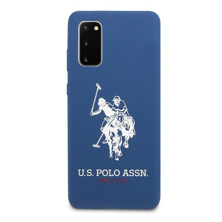 Etui U.S. Polo Assn. Silicone Collection na Samsung Galaxy S20 - granatowe