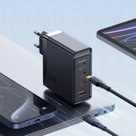 MCDODO SZYBKA ŁADOWARKA SIECIOWA GAN DO MACBOOK 4X USB-C USB 100W KABEL 2M