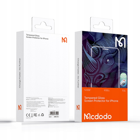 MCDODO EZ PASTE SZKŁO HARTOWANE MOCNA SZYBKA DO ETUI DO IPHONE 15 PLUS