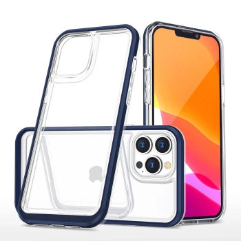 HURTEL ETUI Z RAMKĄ DO IPHONE 14 PRO MAX SILIKONOWE 3IN1 OCHRONA POKROWIEC