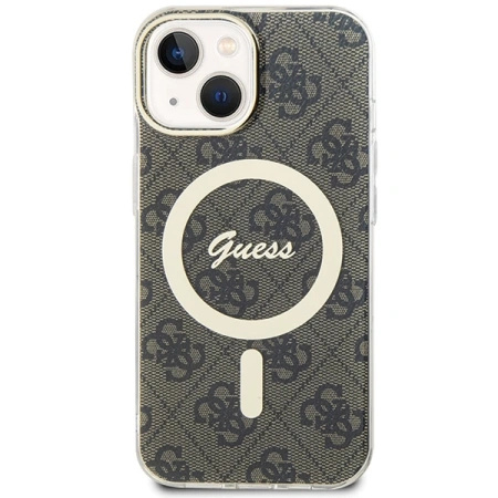 GUESS ETUI CASE IML 4G DO IPHONE 15 MAGSAFE BRĄZOWE Z FUNKCJĄ
