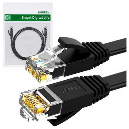 UGREEN KABEL PŁASKI RJ45 CAT 6 DO INTERNETU 0.5M SZYBKI PRZESYŁ DANYCH