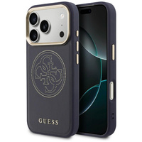 Etui Guess Perforated 4G MagSafe do      iPhone 17 Pro niebieski