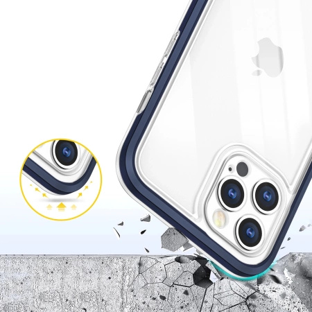 HURTEL ETUI POKROWIEC CASE ŻELOWY DO IPHONE 12 PRO MAX CLEAR 3IN1 RAMKA