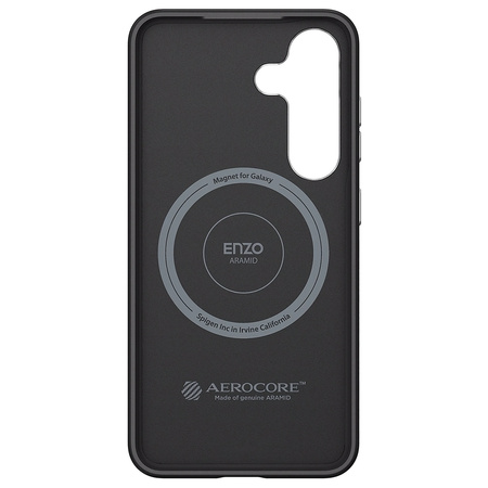 Etui Samsung Spigen Enzo Aramid Magnet   do Galaxy S25 czarno-srebrny
