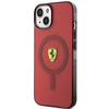 Etui Ferrari FEHMP14SURKR na iPhone 14 - czerwone Translucent Magsafe