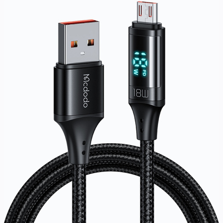 McDodo DIGITAL PRO QC 4.0 Micro USB 18W 1.2m black phone cable