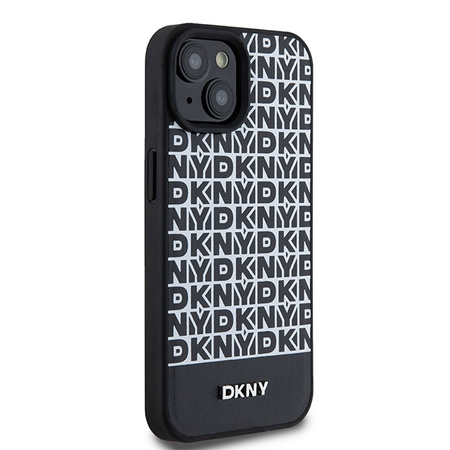 DKNY CASE HARDCASE DO IPHONE 15 14 13 DO MAGSAFE SKÓRZANE Z METALOWYM LOGO