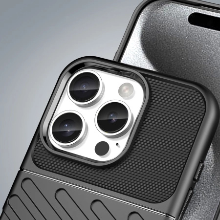HURTEL ETUI THUNDER CASE DO IPHONE 16 PRO MAX Z OCHRONĄ WERSJA SILIKONOWA