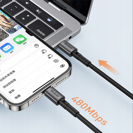 Cable for iPhone, USB-C, Prism, powerful, fast, 36w 1.2m, McDodo