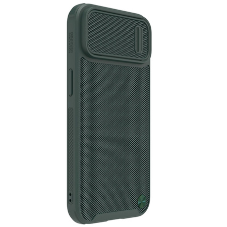 Nillkin Textured S Case etui iPhone 14 Pro Max pancerny pokrowiec z osłoną na aparat ciemnozielone