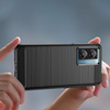 Carbon Case etui Xiaomi Poco F4 5G elastyczny silikonowy karbonowy pokrowiec czarne