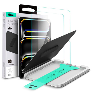 SZKŁO HARTOWANE ESR ULTRAFIT TEMPERED GLASS 2-PACK IPAD PRO 13” 7 / 8 / 2024-2025 CLEAR