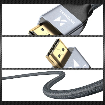 WOZINSKY KABEL HDMI 2.1 8K 60HZ 48GBPS DO TELEWIZORÓW 5M ZASTOSOWANIE 4K