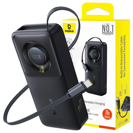 BASEUS POWERBANK OS FREE2PULL 10000MAH DO TELEFONÓW IPHONE SAMSUNG Z KABLEM