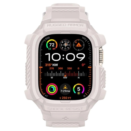 Etui Spigen Rugged Armor Pro na Apple Watch Ultra 1 / 2 (49 mm) - beżowe