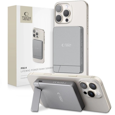 TECH-PROTECT POWERBANK PB14 MAGSAFE 5000 MAH DO IPHONE 12 13 14 15
