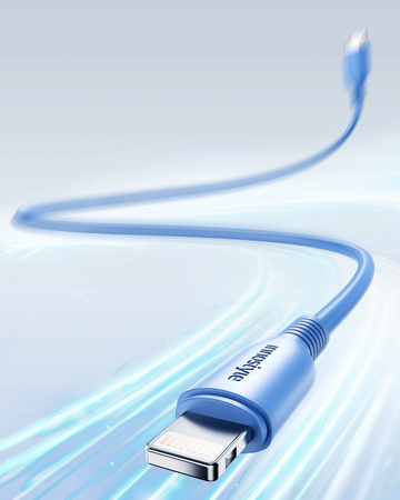 INNOSTYLE JAZZY KABEL USB-C LIGHTNING MFI SZYBKIEGO ŁADOWANIA DO IPHONE KEVLAR 1M NIEBIESKI
