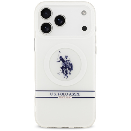 U.S. POLO ASSN. ETUI DH AND BOTTOM STRIPE LOGO DO MAGSAFE IPHONE 17 PRO